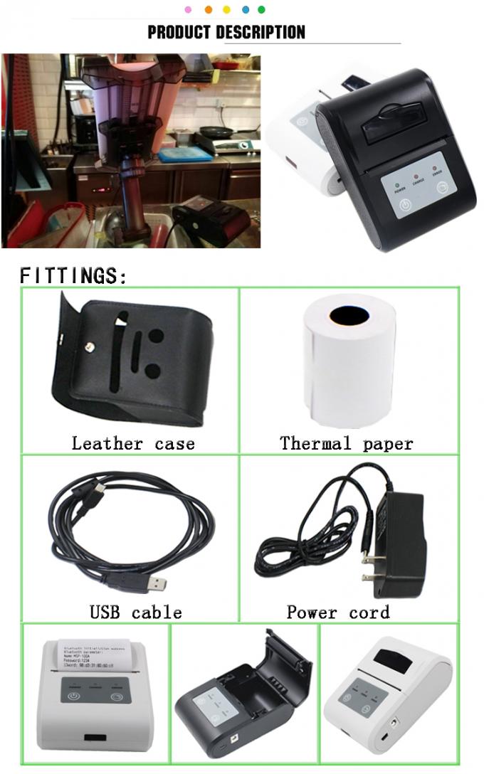 Handheld 58mm Bluetooth Thermal Receipt Printer For Android Mobile Phone